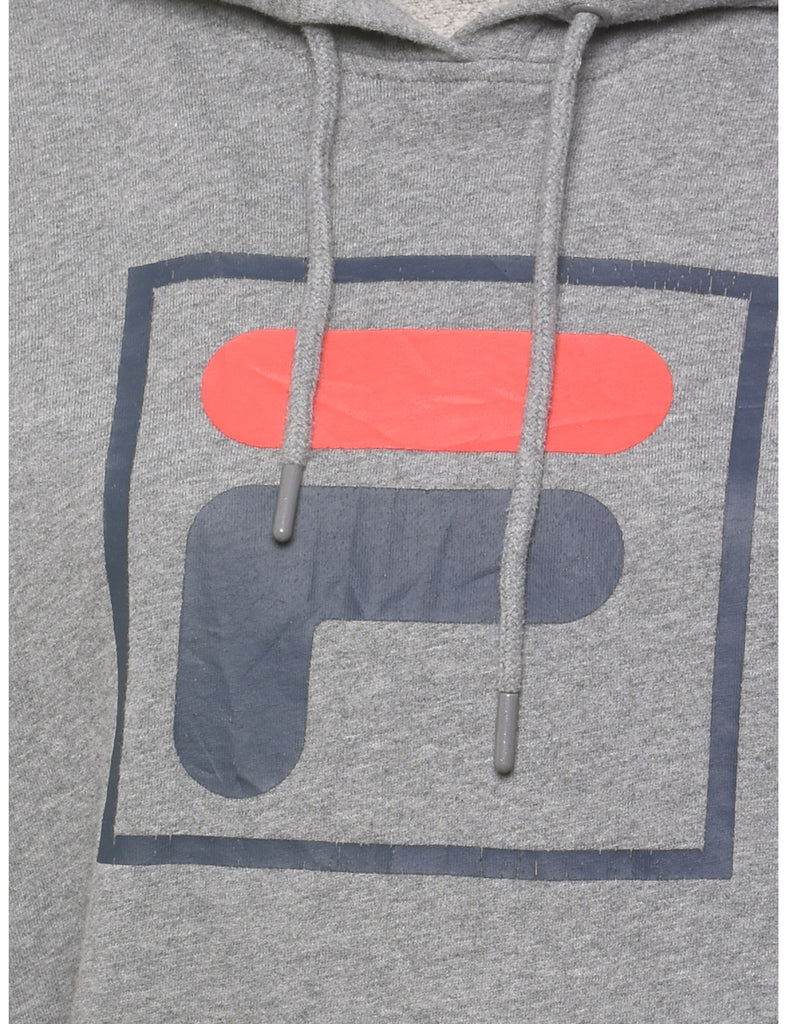 Fila Grey, Navy & Red Hoodie - S