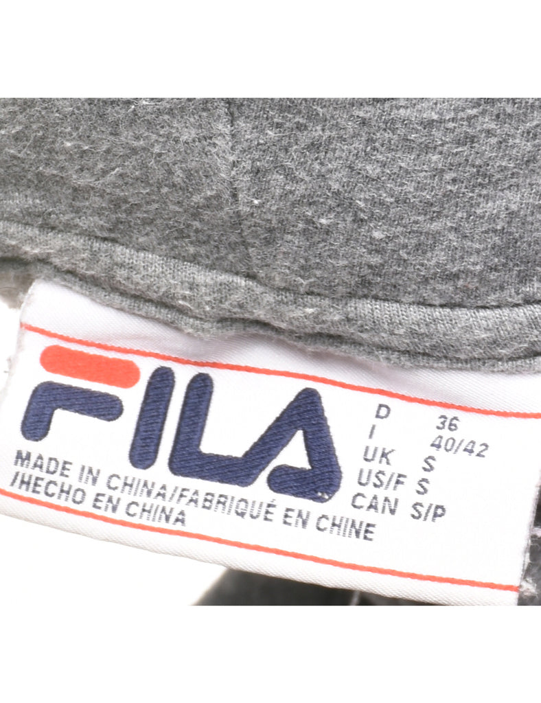 Fila Grey, Navy & Red Hoodie - S