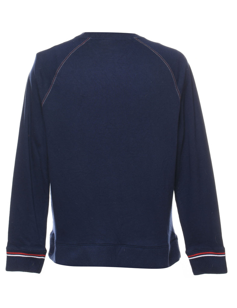 Fila Navy & Red Plain Sweatshirt - M