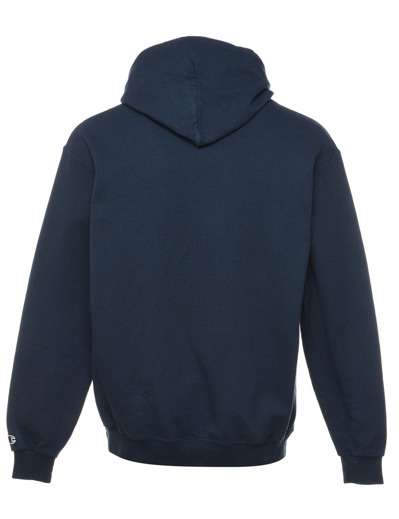 First Flight Navy & Light Blue Printed Hoodie - L
