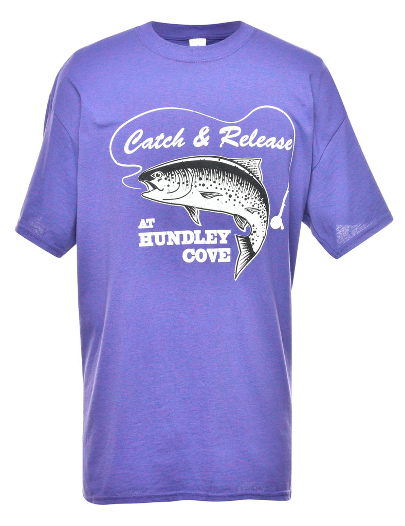 Fishing Printed T-shirt - L