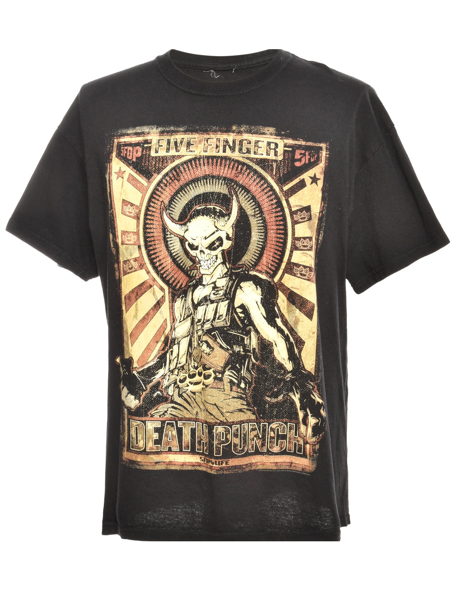 Five Finger Death Punch Black Band T shirt L