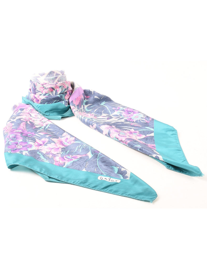 Floral Print Head Scarf - L