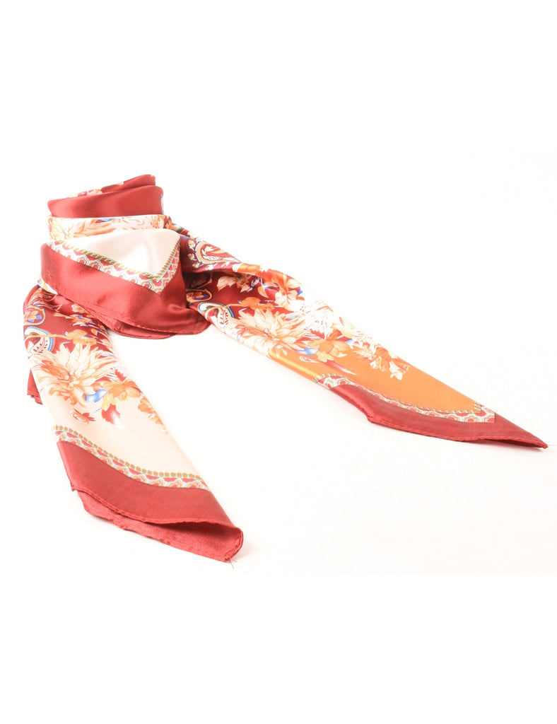Floral Print Scarf - L