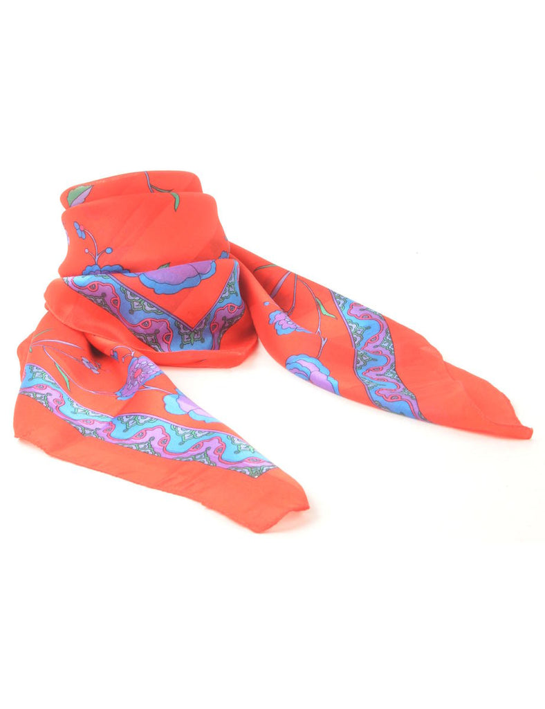Floral Print Scarf - L