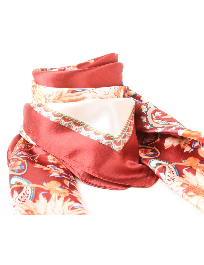 Floral Print Scarf - L