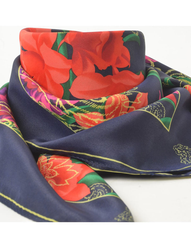 Floral Print Scarf - L