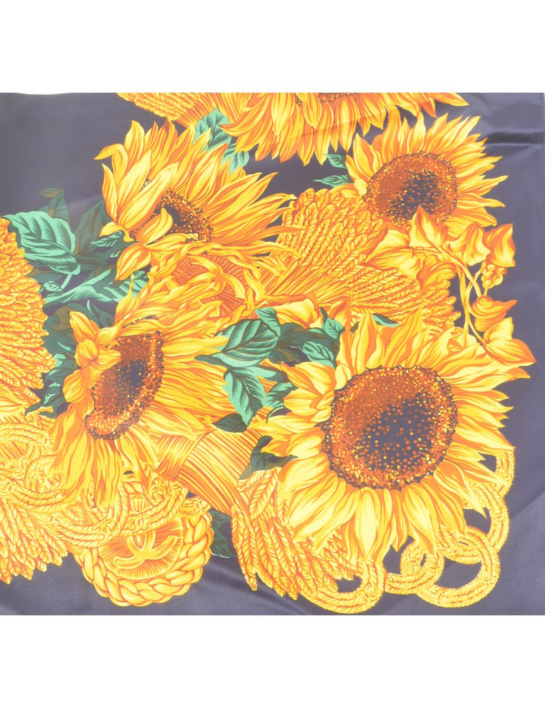 Floral Print Scarf - L