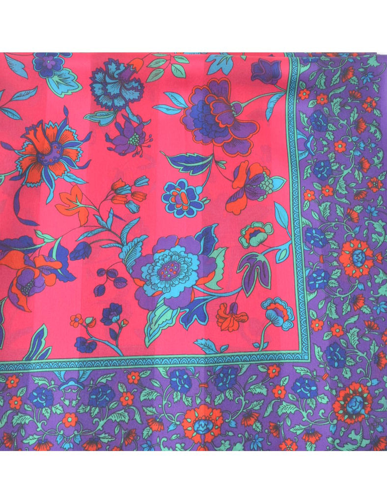 Floral Print Scarf - L