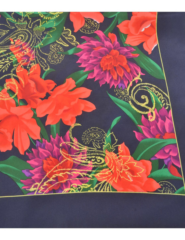 Floral Print Scarf - L