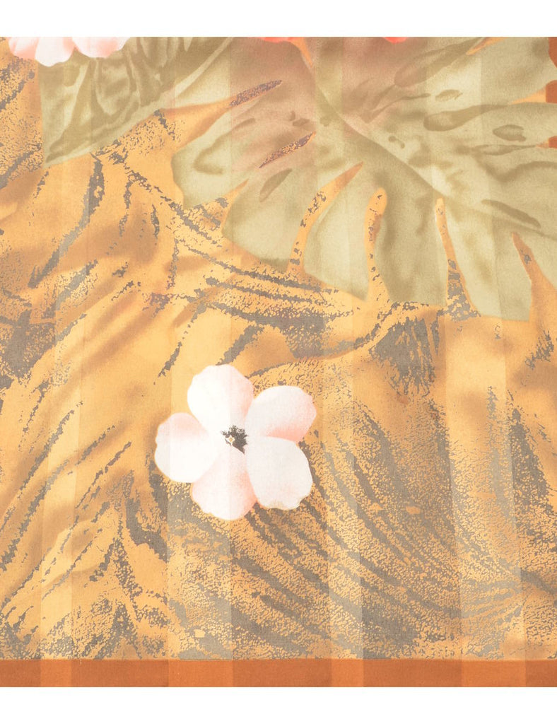 Floral Print Scarf - M