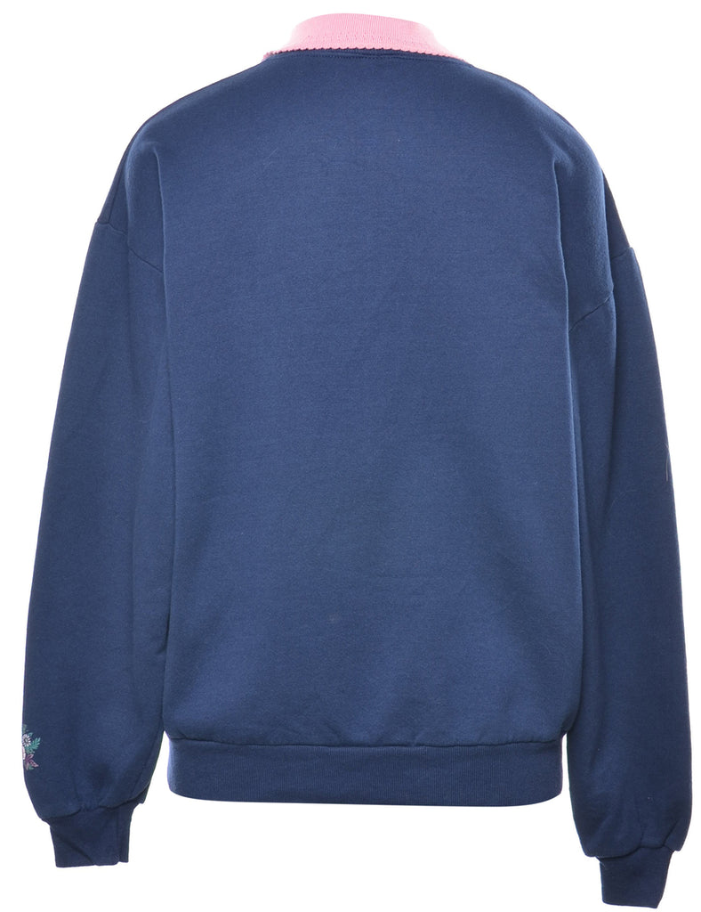 Floral Printed Sweatshirt - L