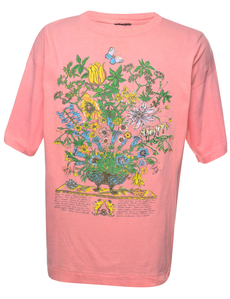 Floral Printed T-shirt - XL