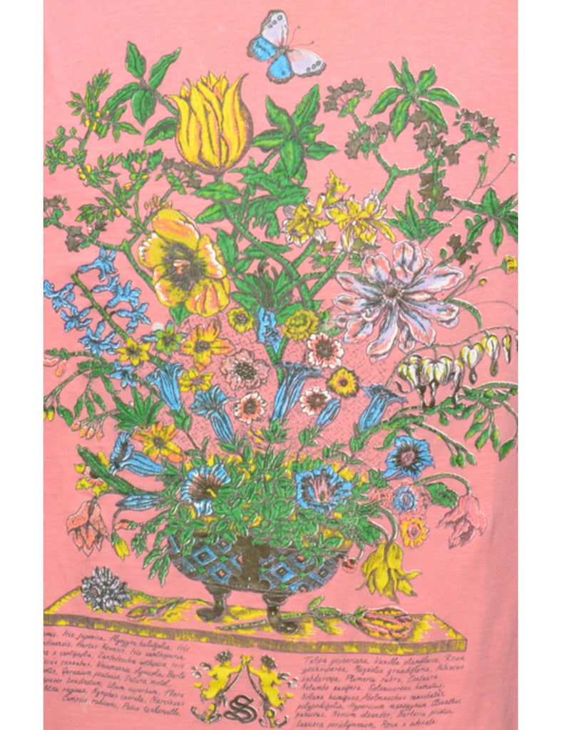 Floral Printed T-shirt - XL
