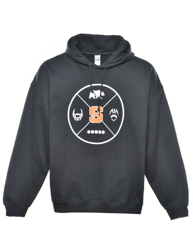 Football Bears Printed Hoodie - XL