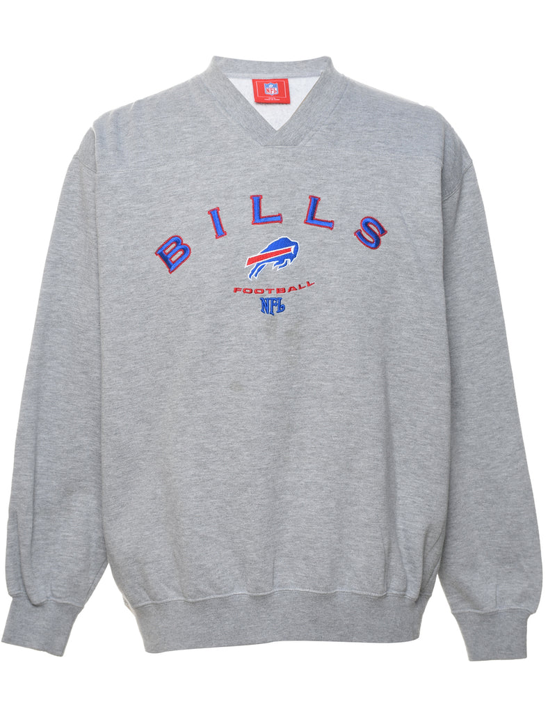 Football Bills NFL Grey Embroidered Sweatshirt - L