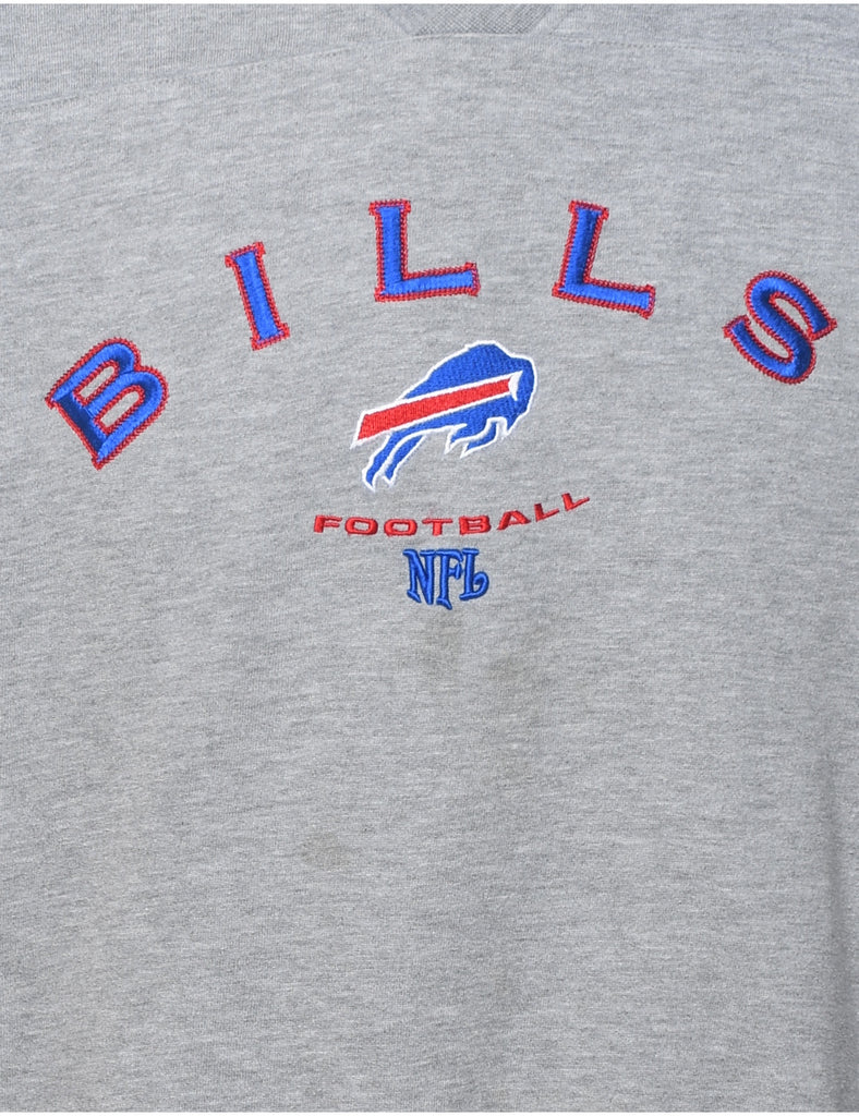 Football Bills NFL Grey Embroidered Sweatshirt - L