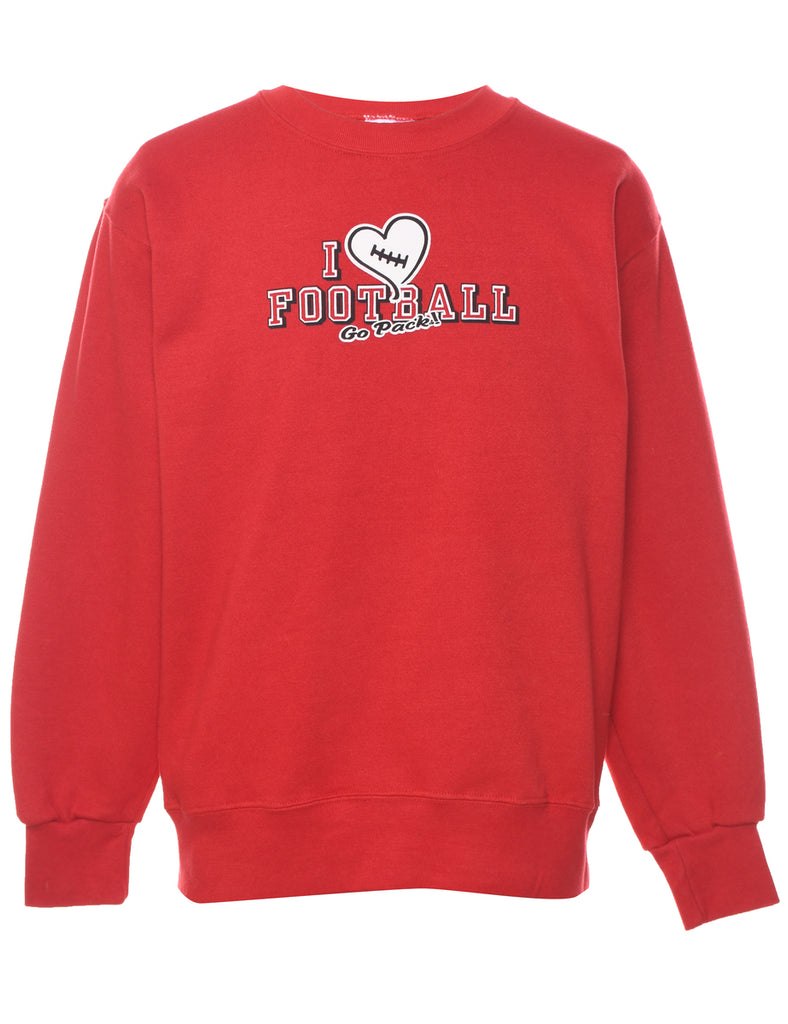 Football Printed Sweatshirt - S