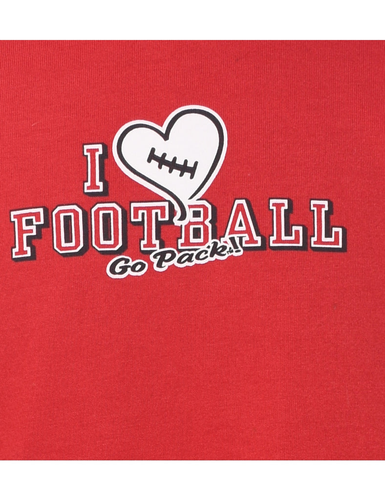 Football Printed Sweatshirt - S