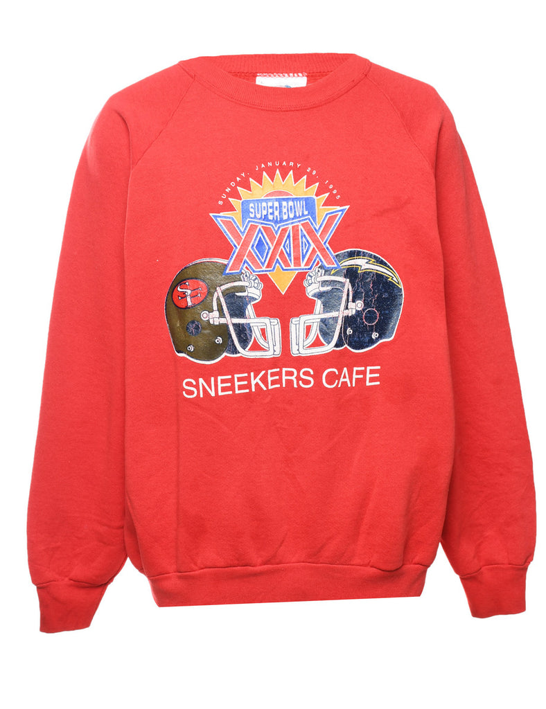 Fruit of the Loom Superbowl Printed Sweatshirt - L