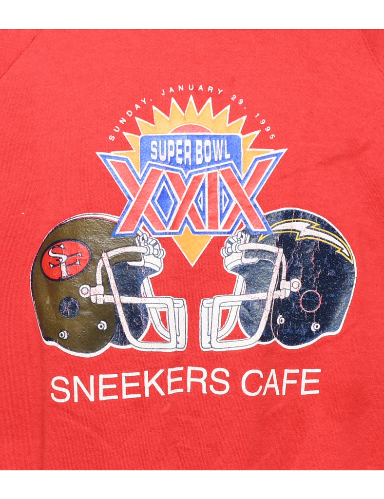 Fruit of the Loom Superbowl Printed Sweatshirt - L
