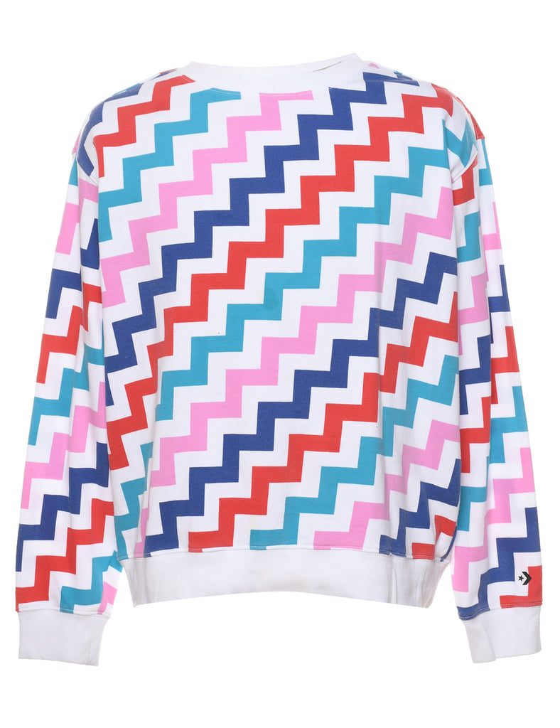 Geometric Design Multi-Colour Converse Sweatshirt - XXL
