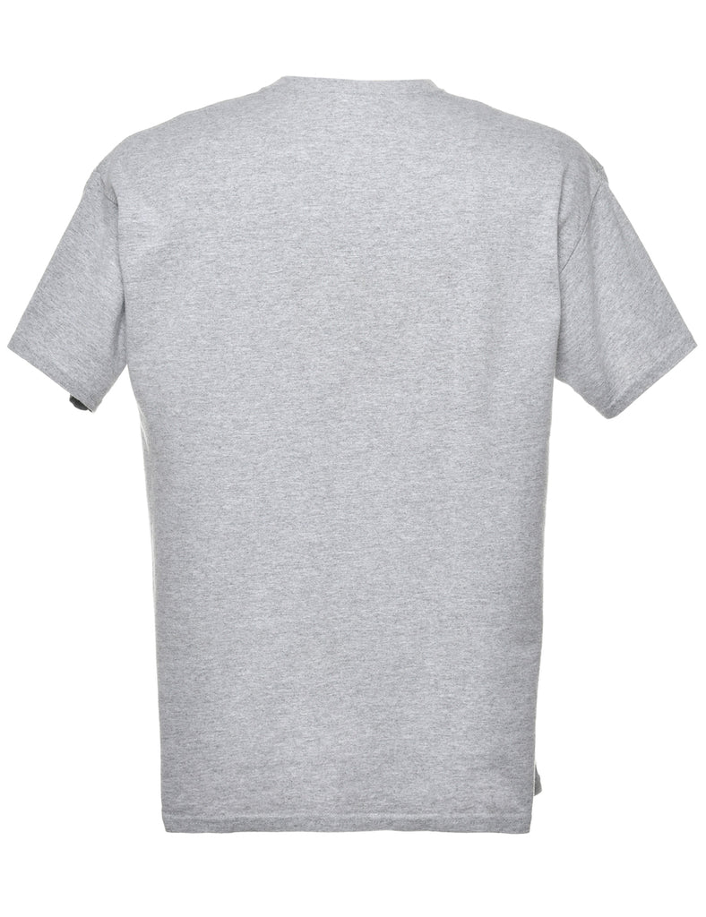 Gildan Grey Printed T-shirt - L