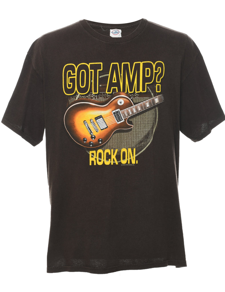 Got Amp? Rock On Printed T-shirt - XL