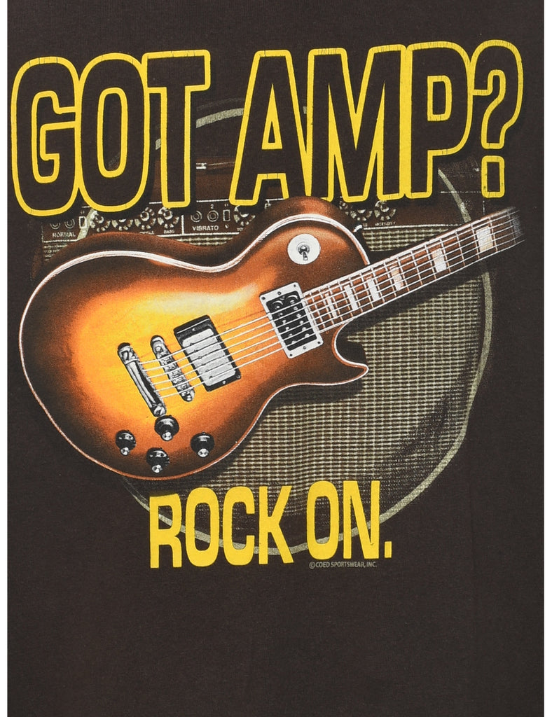 Got Amp? Rock On Printed T-shirt - XL