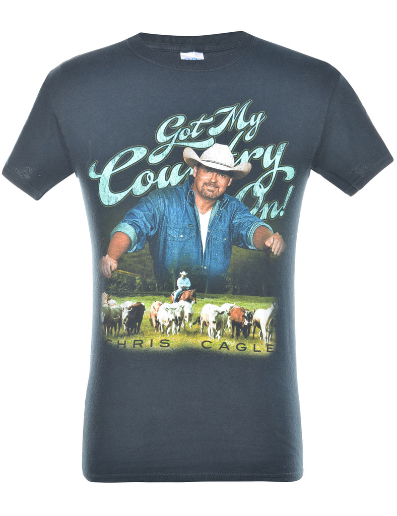 Got My Country On! Printed T-shirt - S