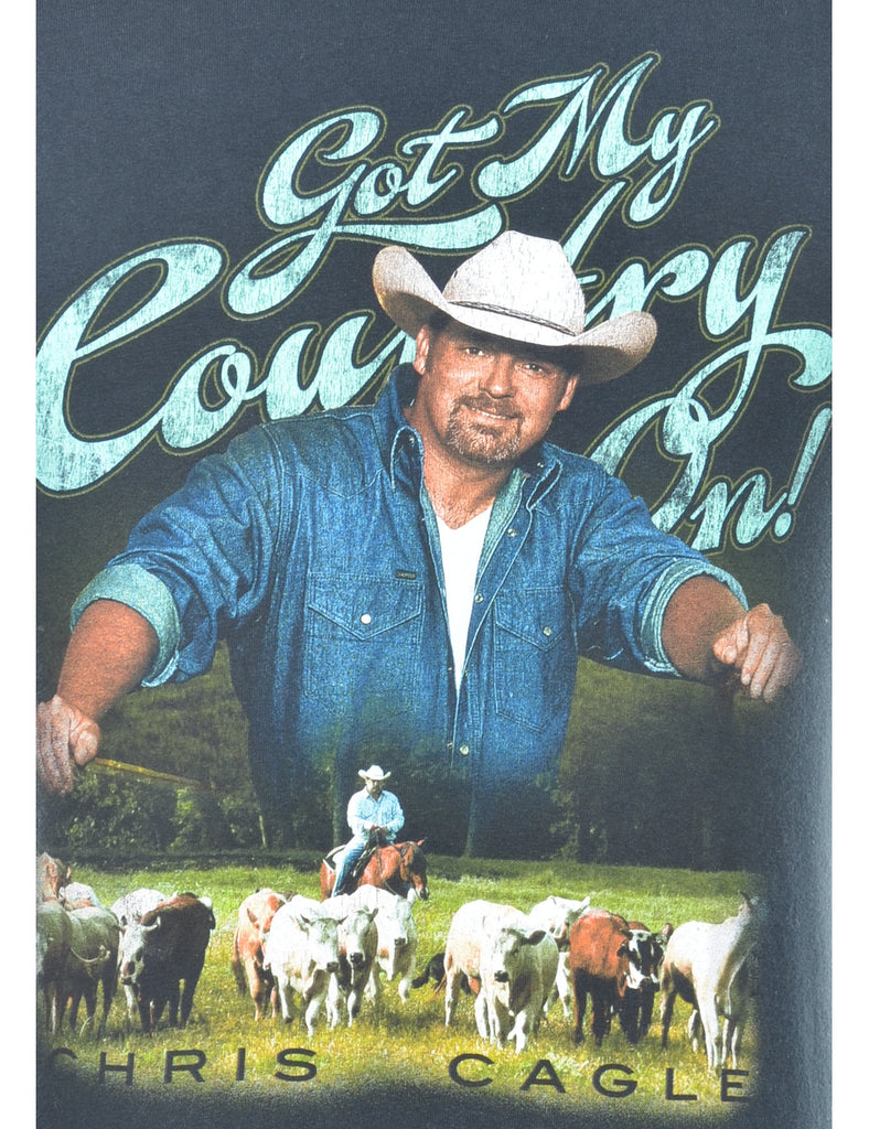Got My Country On! Printed T-shirt - S