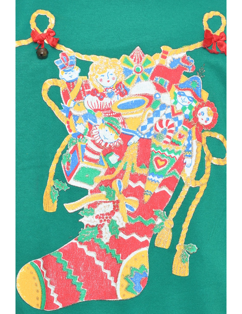 Green Christmas Sweatshirt - M