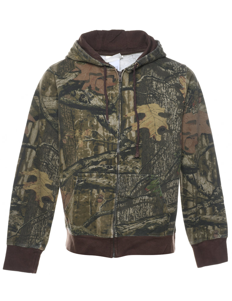 Green Classic Camouflage Hoodie - M