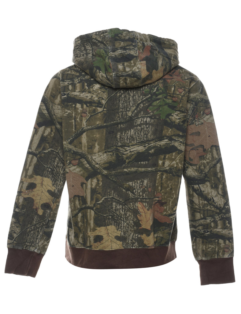 Green Classic Camouflage Hoodie - M