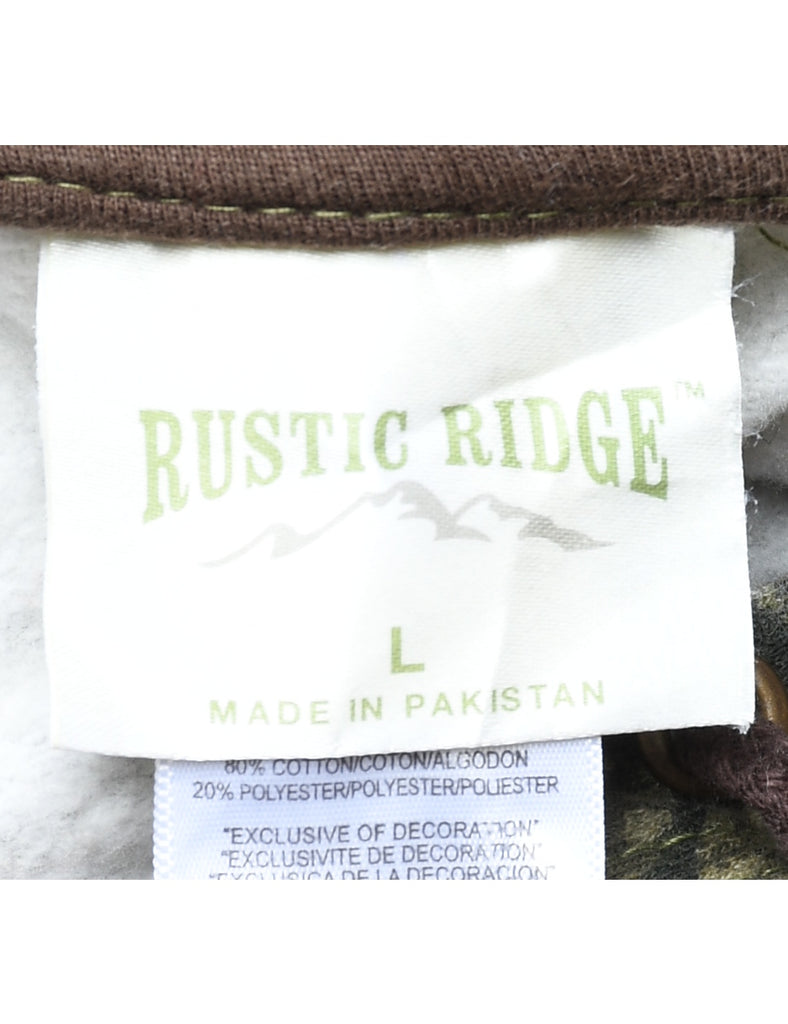 Green Classic Camouflage Hoodie - M