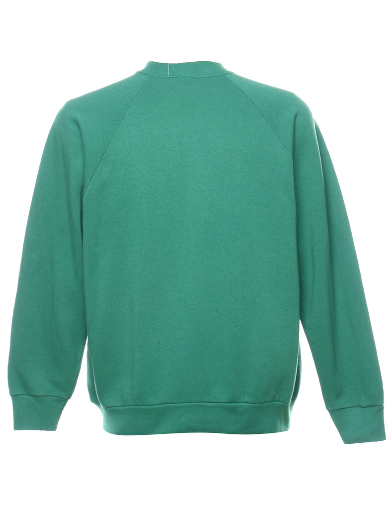 Green Printed Sweatshirt - L