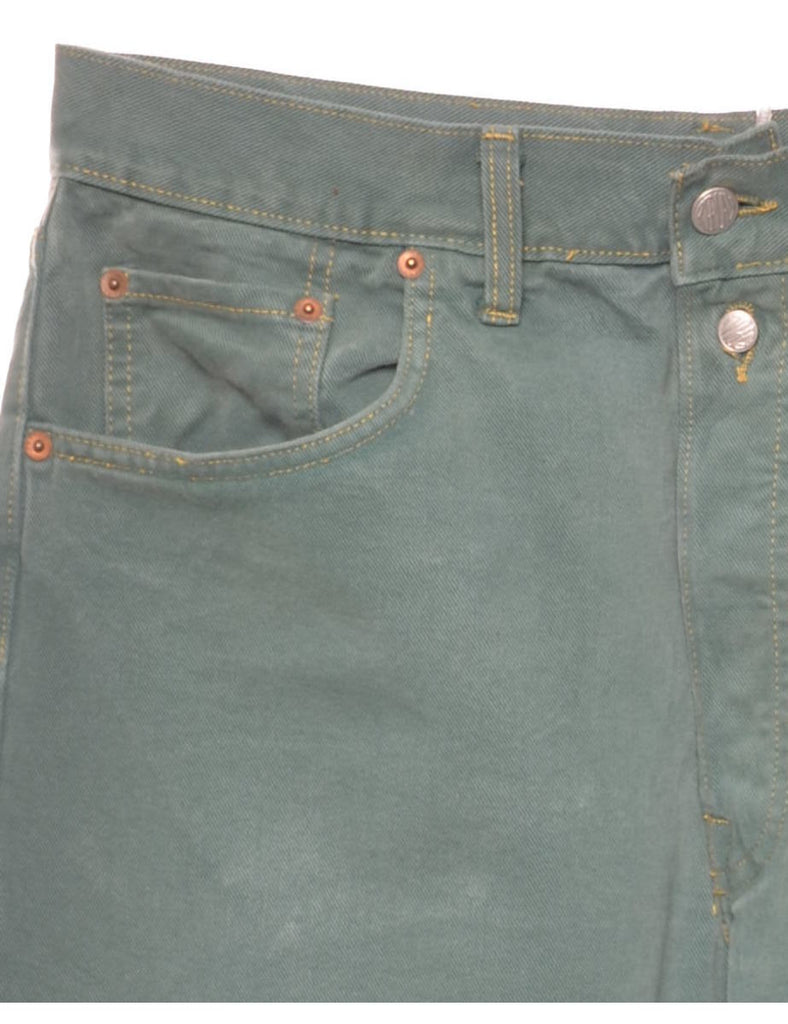 Green Straight-Fit Jeans - W35 L35