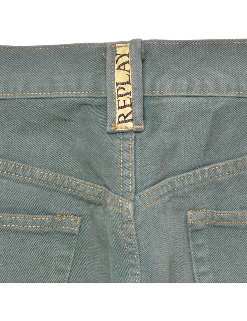 Green Straight-Fit Jeans - W35 L35