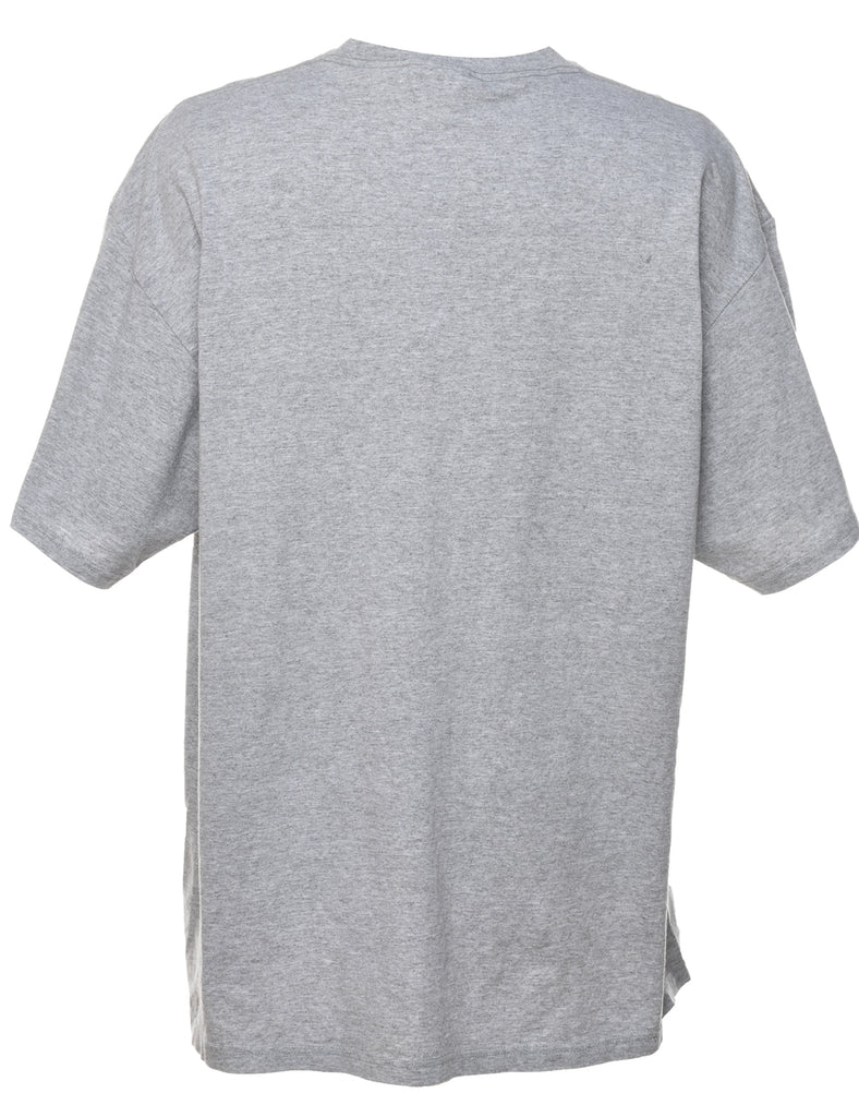 Grey & Blue Carolina Panthers Design Lee T-Shirt - XL