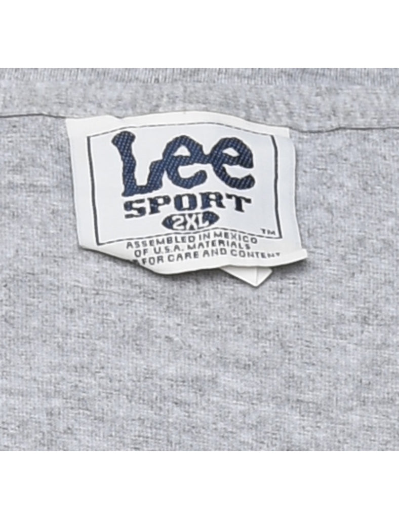 Grey & Blue Carolina Panthers Design Lee T-Shirt - XL