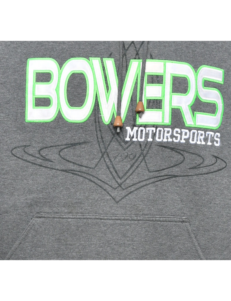 Grey Bowers Printed Hoodie - S