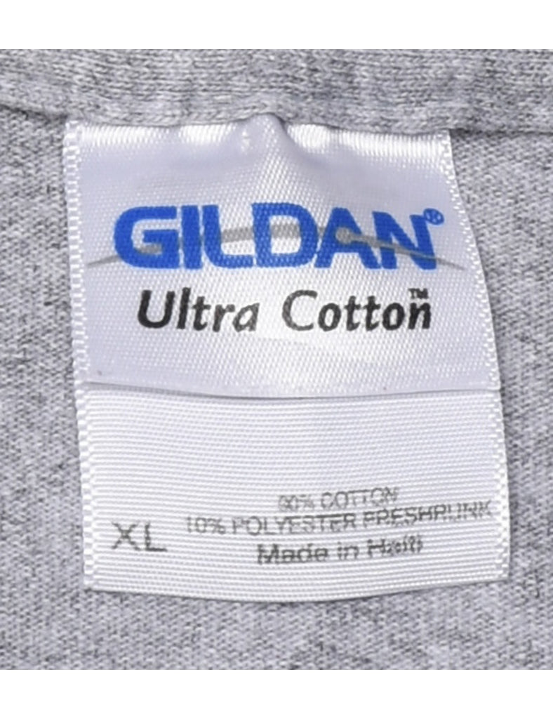 Grey Jaguars Basketball Printed T-shirt - XL