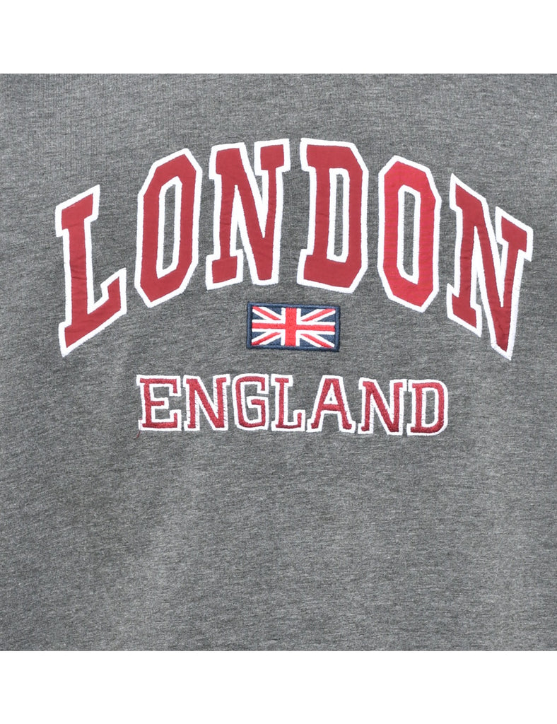 Grey London England Printed Sweatshirt - XXL