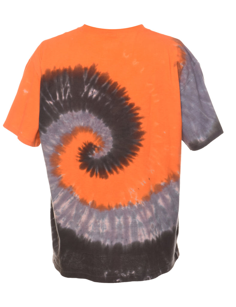 Grey & Orange Brickyard 400 Tie Dye T-shirt - XL