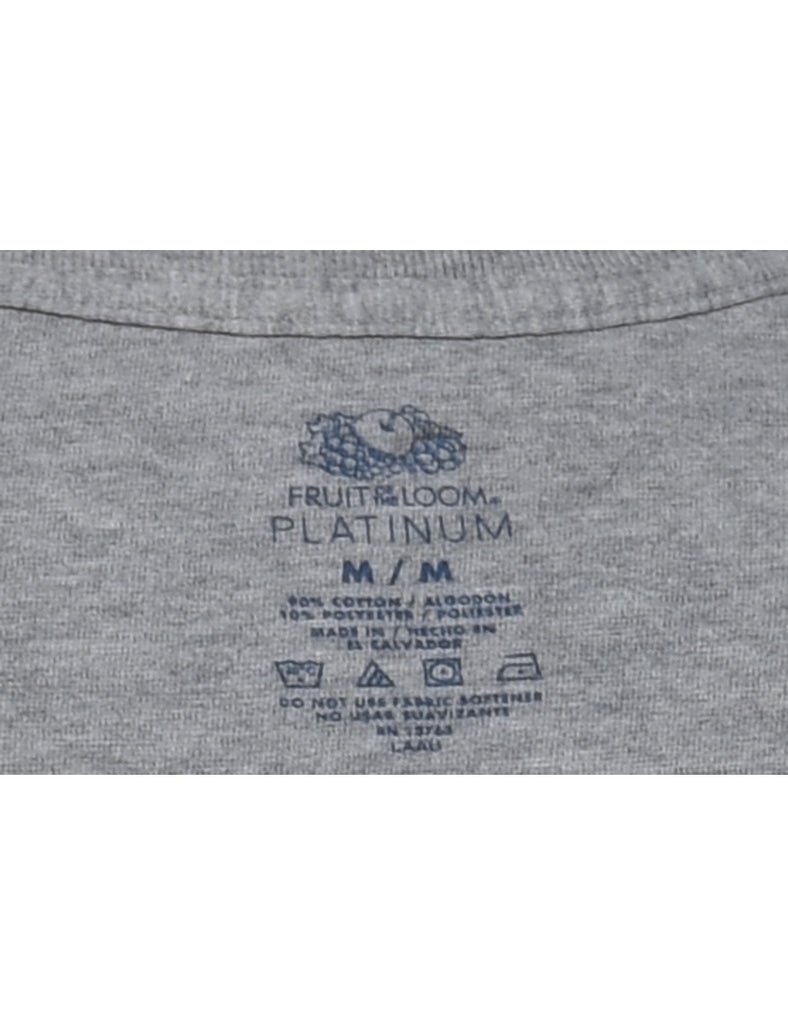 Grey Plain Classic T-shirt - M
