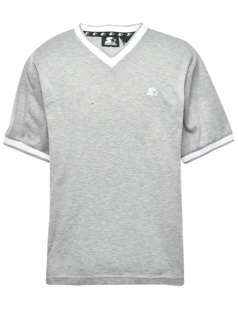 Grey Plain T-shirt - L