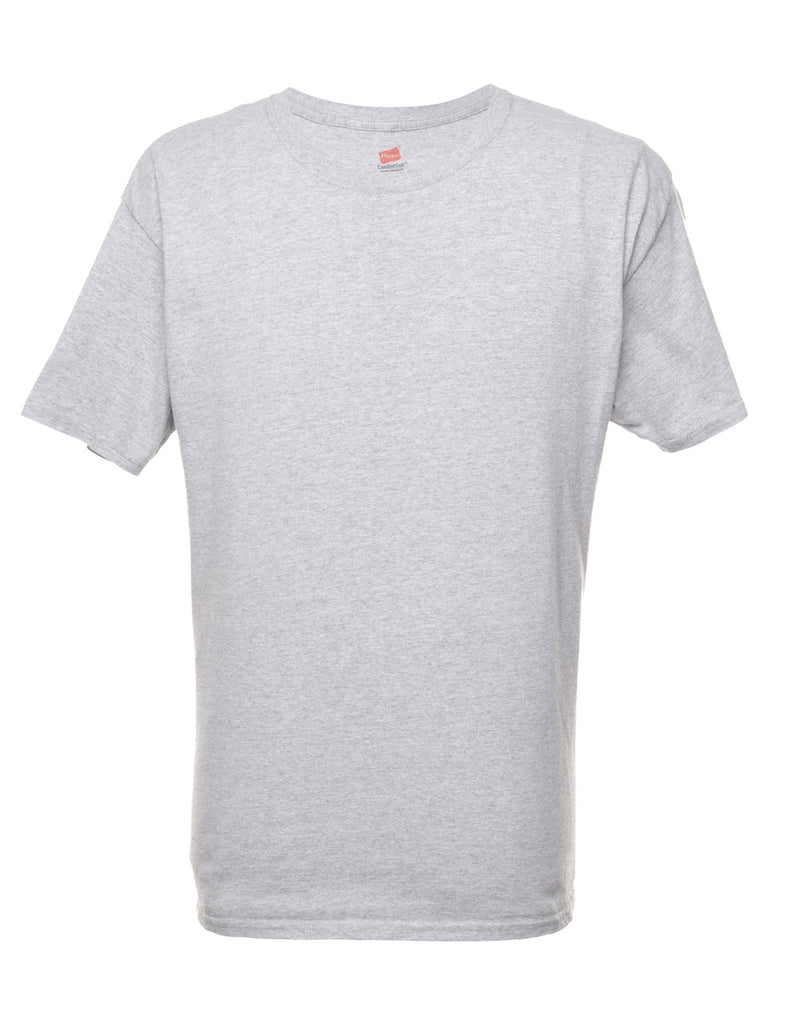 Grey Plain T-shirt - L