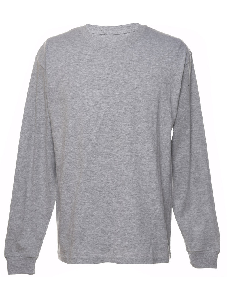 Grey Plain T-shirt - L