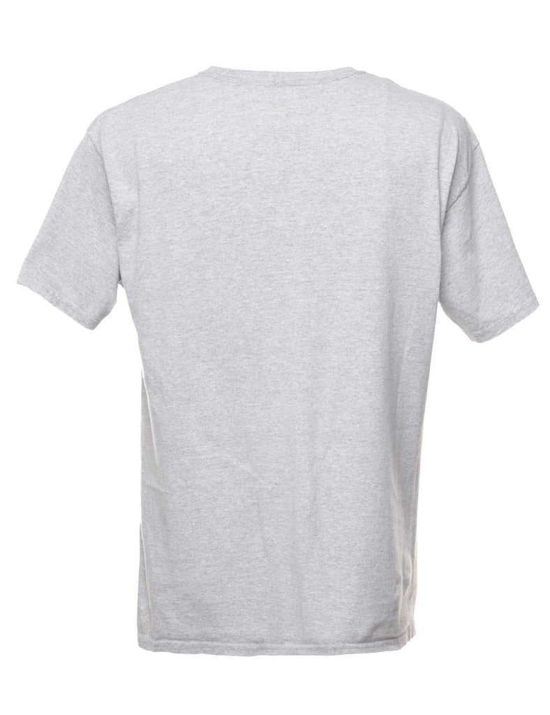 Grey Plain T-shirt - L
