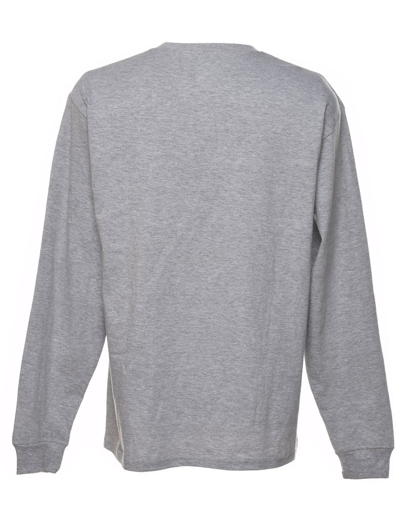 Grey Plain T-shirt - L